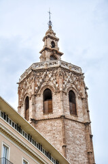 El Miguelete is the characteristic bell tower located next to Valencia's La Seu Cathedral.
Valencia, Spain, Europe.
