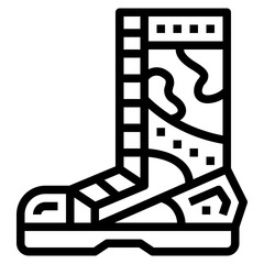 boot line icon style