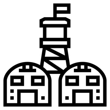 black military base icon clip art preview