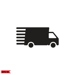 Icon vector graphic of  fast truck