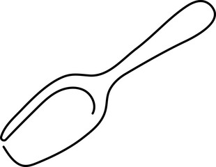 Coffee linear. Abstract cups, glass and takeout. Vector drawn illustration, minimalist sketch for cafe design