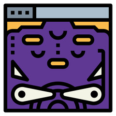 pinball filled outline icon style