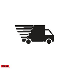 Icon vector graphic of  fast truck