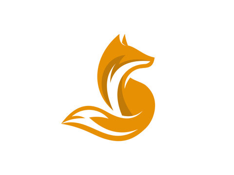 fox illustration vector logo, logo icon