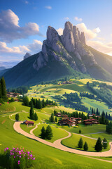 panorama of the mountains