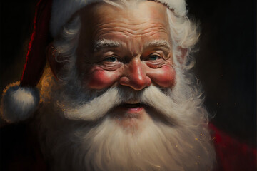 Santa Claus Oil painting,Generative AI  © Javier