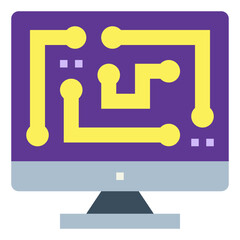 puzzle flat icon style