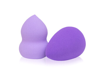 Beauty blender isolated on white background. Makeup sponge.