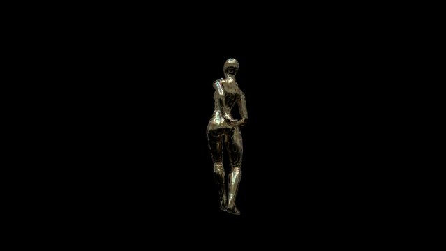 Party Dancer 3D Animation With Alpha Video