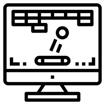 arkanoid line icon style