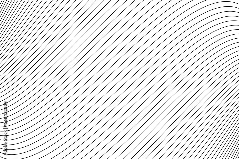 Poster Diagonal lines black pattern, striped seamless texture with slanted lines – vector