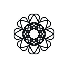 Flower icon. Simple style flower poster background symbol. Flower brand logo design element. Flower t-shirt printing. vector for sticker.