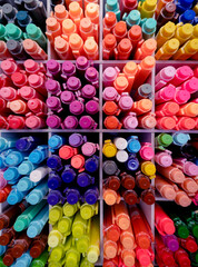 Background of lots assorted colorful marker pen set