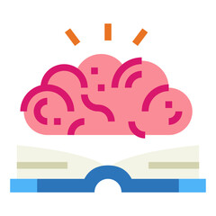 brain flat icon style