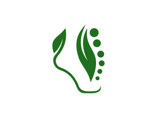 modern foot health illustration vector logo