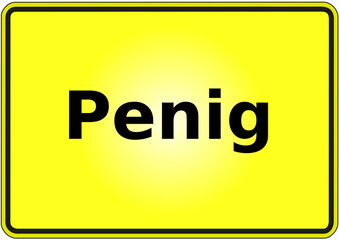 Stadteingangsschild Deutschland Stadt Penig 