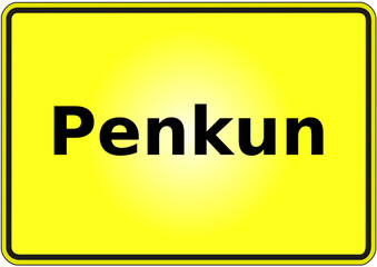 Stadteingangsschild Deutschland Stadt Penkun