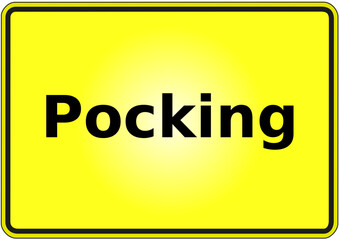 Fototapeta premium Stadteingangsschild Deutschland Stadt Pocking