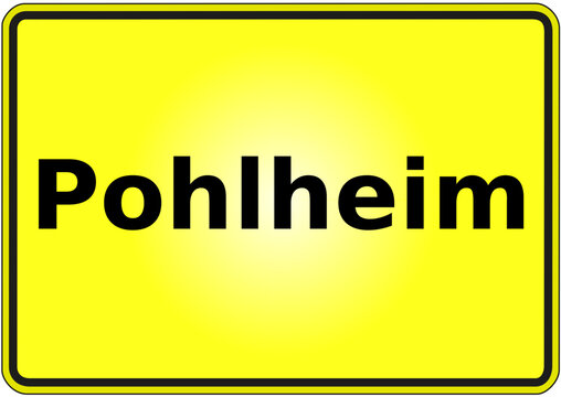 Stadteingangsschild Deutschland Stadt Pohlheim