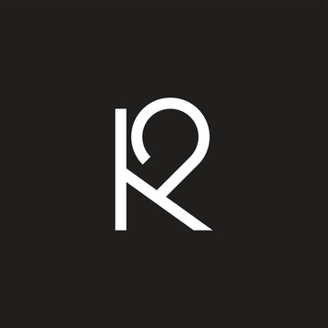 letter k2 simple geometric line logo vector