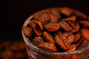coffee with splashes of water