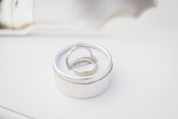 engagement rings photographed as a detail