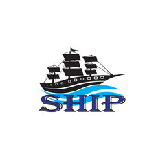 Fototapeta na wymiar Ship, ship, cargo, logistics, transport and delivery icon