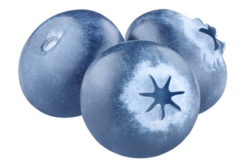 Delicious blueberries cut out