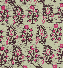 Ajrakh Pattern and block print Pattern, batik print, ikat Background digital printing textile pattern