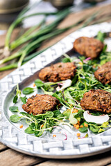 meatballs and vegetables 