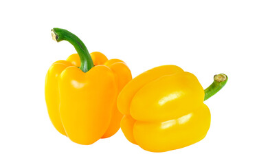 sweet yellow pepper isolated on transparent png