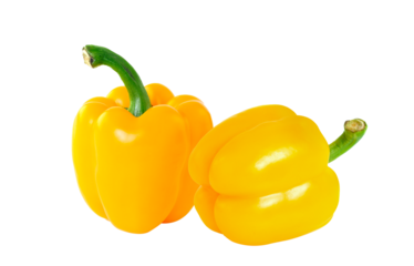 sweet yellow pepper isolated on transparent png