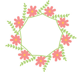 floral flat circular wreath