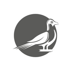Elegant bird logo icon design and symbol
