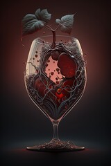Fototapeta na wymiar Valentine Wine