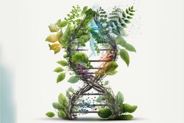green sustainability DNA abstract generative ai design