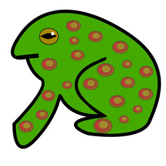 green frog, toad