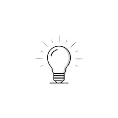 Light bulb icon isolated vector graphics