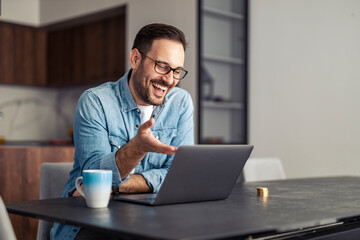 Trader, investor using laptop for money trading