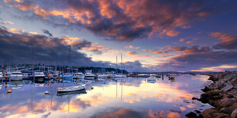 Brixham Marina & Breakwater Sunset Panorama