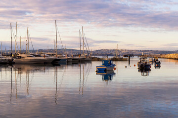 Fototapeta premium Brixham Marina Soft Sunset Glow