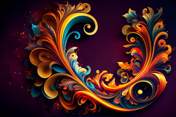 Abstract Colorful Background.  Generative AI.