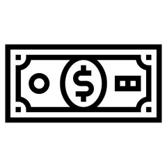 Dollar line icon style