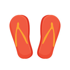 red sandals cartoon isolated