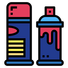 spray filled outline icon style