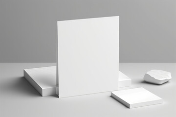 blank white paper, mockup, template, Generative Ai