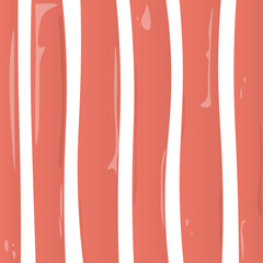 realistic sushi roll. salmon slice. fish. pink logo for see food bar. red and white lines