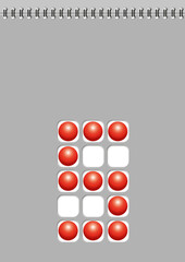 A3 Ziffernblock rund 5