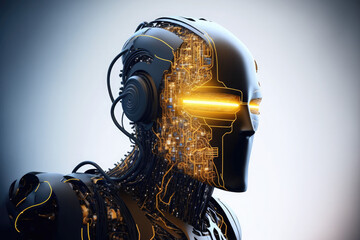 cyborg, robot, artificial intelligence, AI, droid, android, brain, half robot, half human, technology, machine learning, machine, electricity, digital, internet, futuristic, future, enhanced