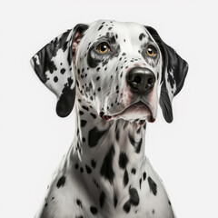 Dalmatian Dog looking at camera, Photo Studio, Generative AI